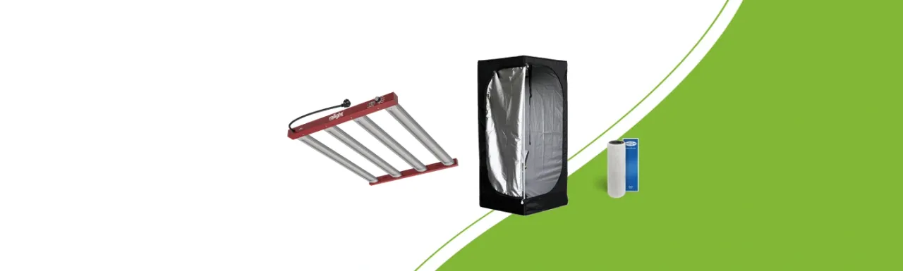 Mammoth Lite 60 tent, Ralight LED grow light and CAN Lite carbon filter from a Starter kit
