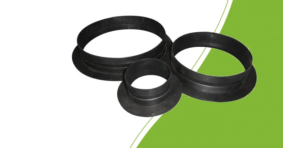 Black Fertraso plastic ventilation duct flanges