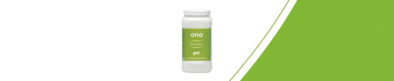 ONA Fresh Linen Gel 3 litre: white jar with green Fresh Linen label