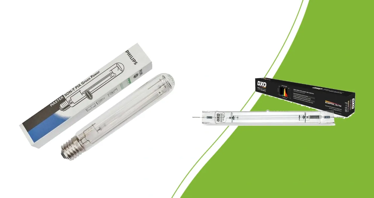 Philips 600W E40 bulb and DimLux 1000W double-ended HPS bulb