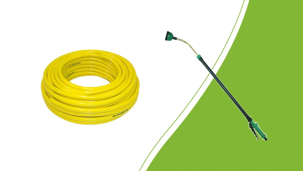 Garden hose and telescopic watering lance