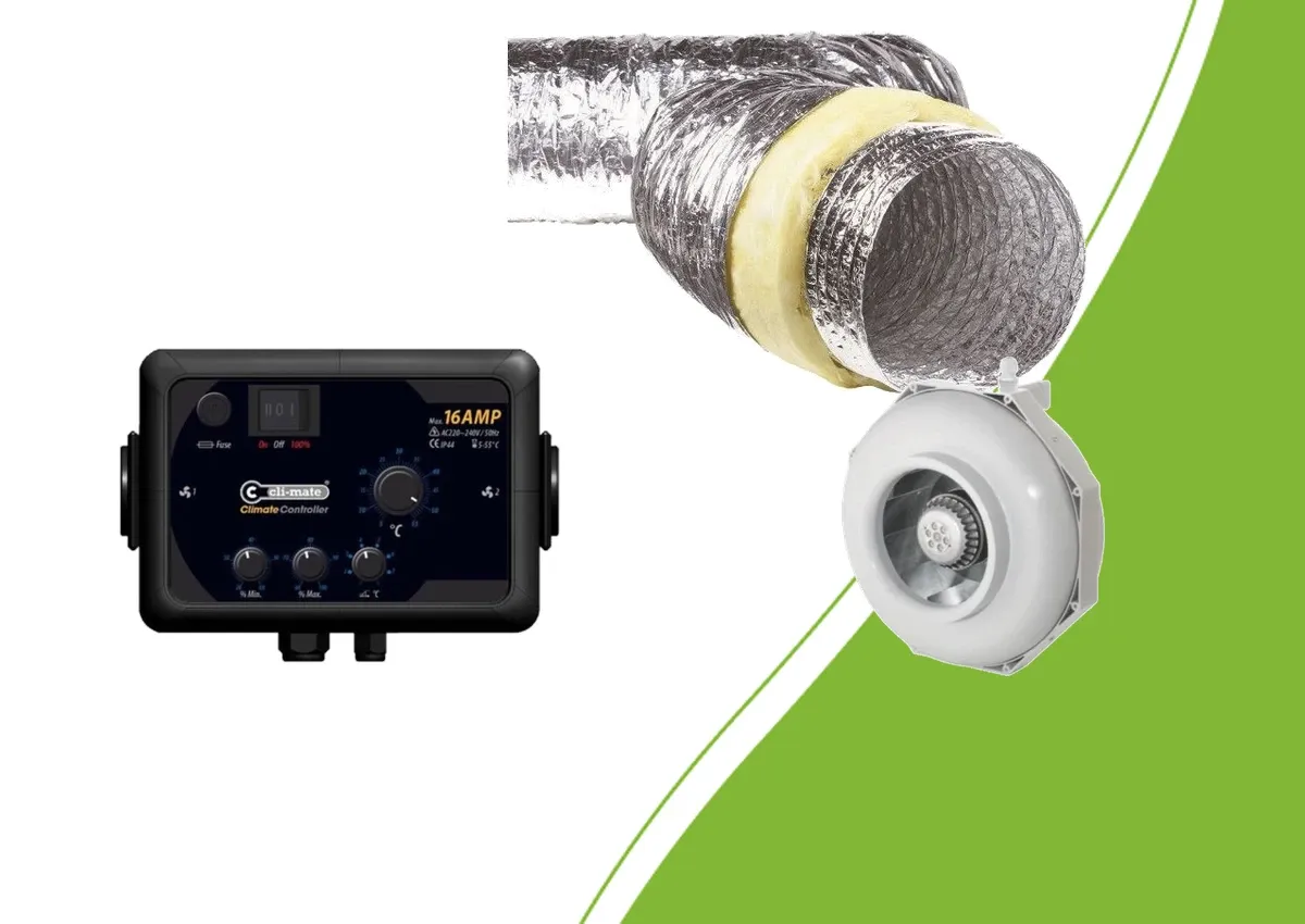 Sonoconnect ducting, Cli-mate controller and Can-Fan inline fan