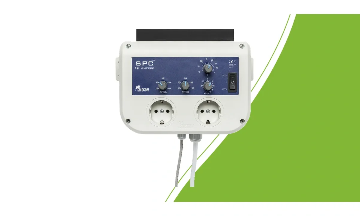 SMSCOM SPC 16A MK2 with temperature control and fan sockets
