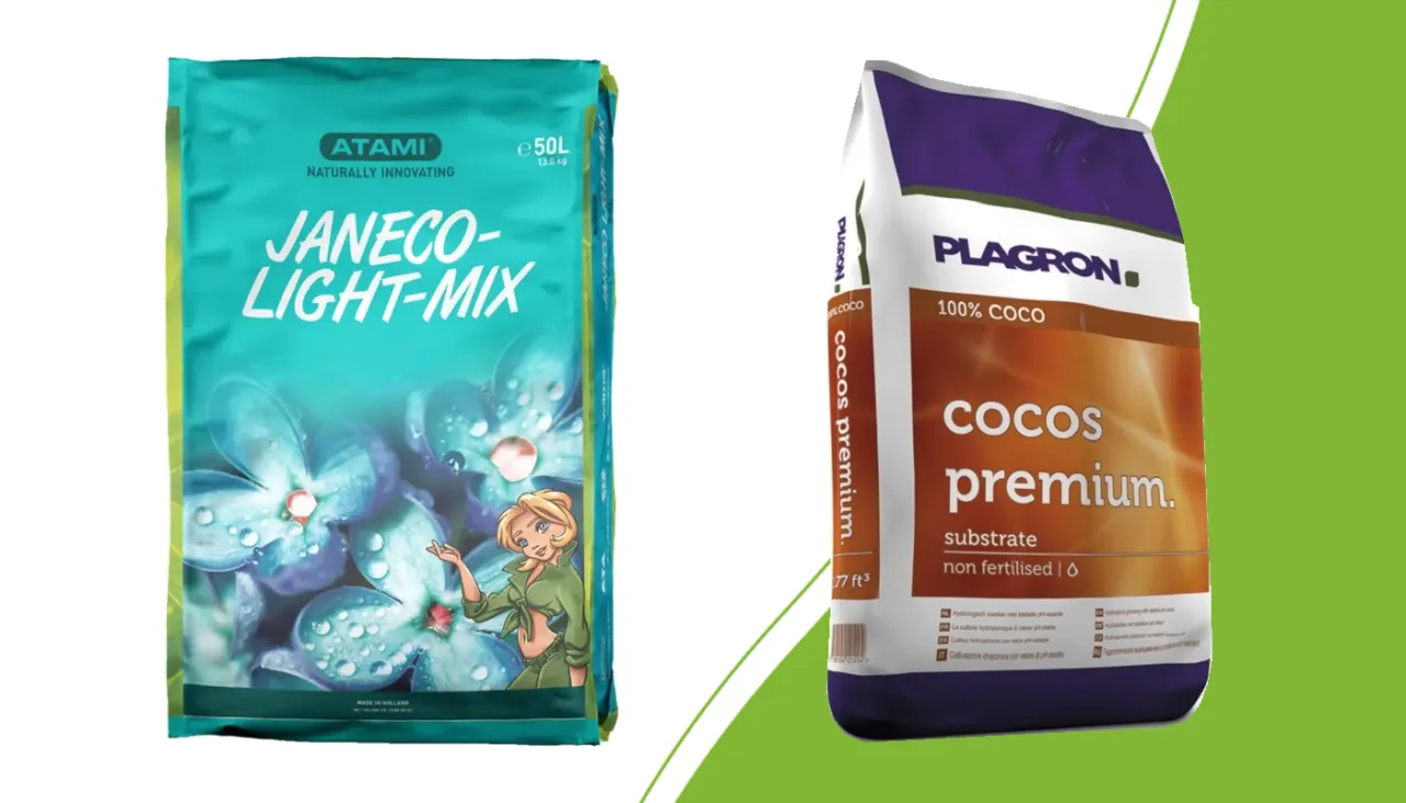 Atami Janeco lightmix and Plagron Cocos Premium side by side