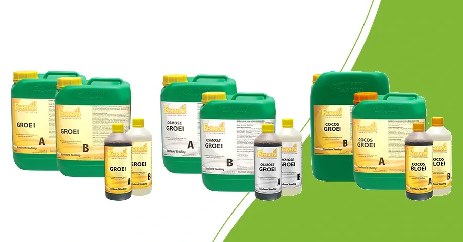 Ferro Soil/Hydro Growth, Osmosis Growth and Coco A&B nutrient ranges