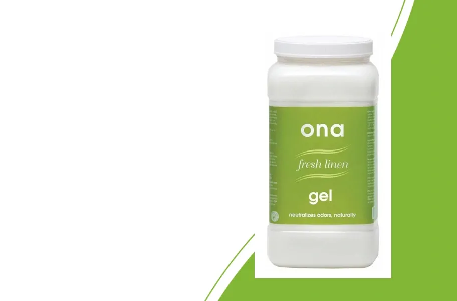 ONA Fresh Linen Gel 3 litre: white jar with green Fresh Linen label