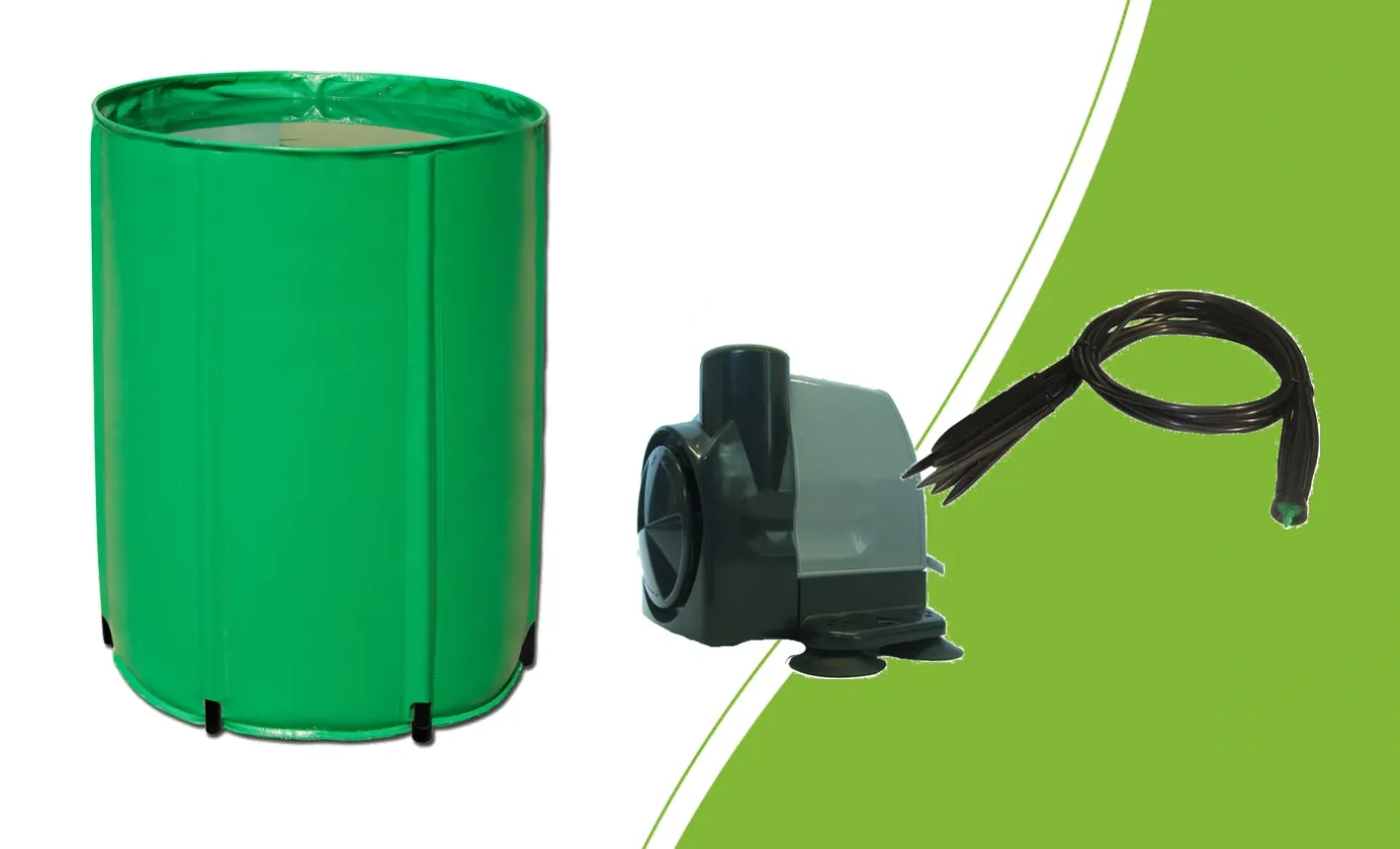 Collapsible Aquaking tank, HX 4500 pump and CNL eight-outlet assembly