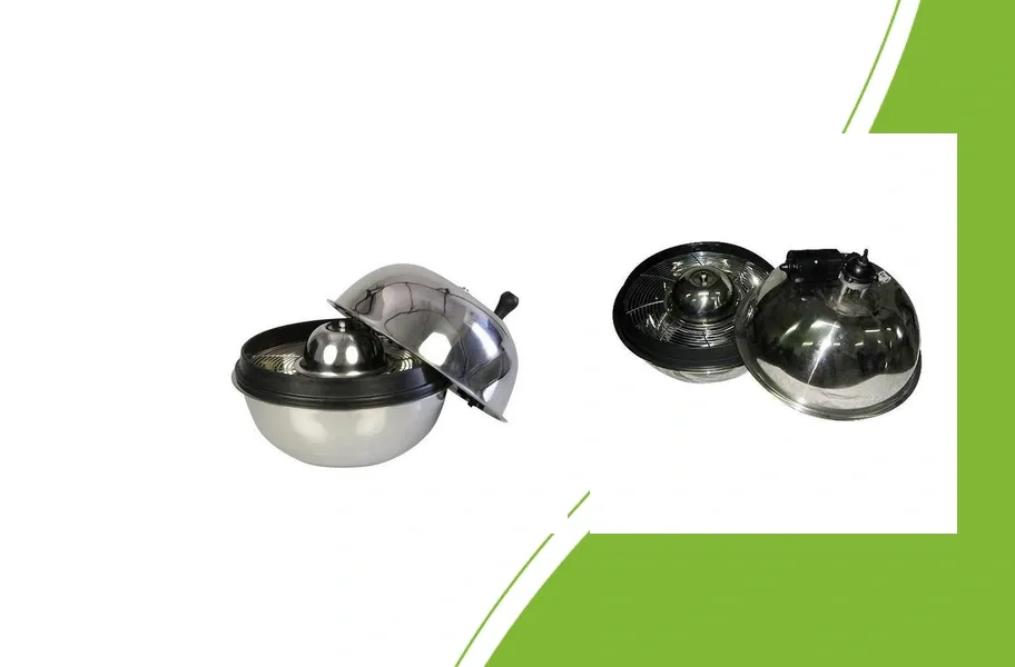 Manual and electric Tumble Trimmer with collection bowl and removable lid