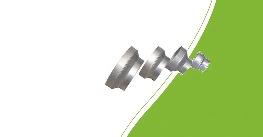 Group photograph of metal duct reducers with two different connection diameters