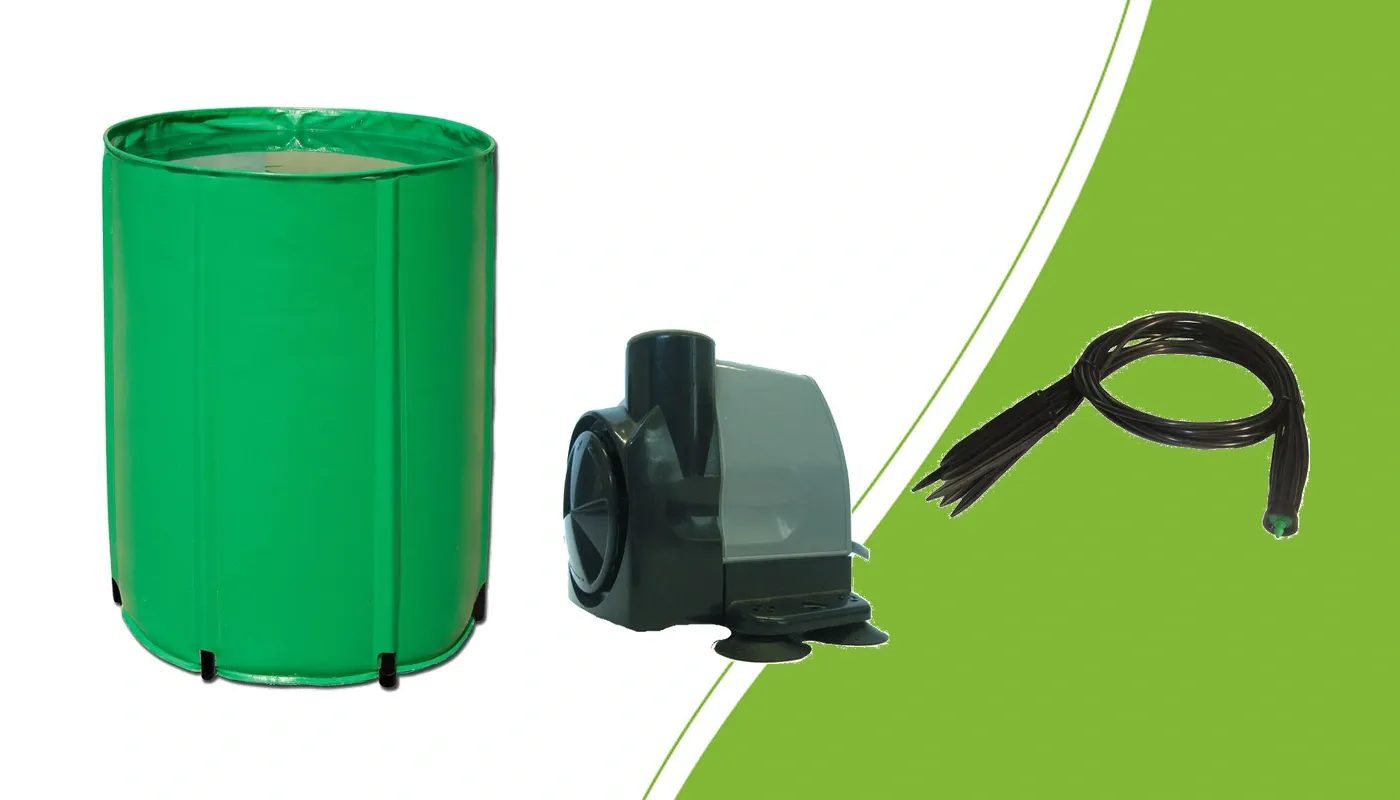Separate irrigation components: water tank, pump and CNL assembly