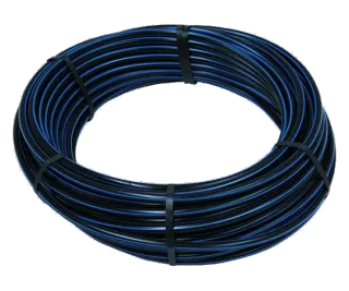 Black 16 mm HDPE pipe with blue marking