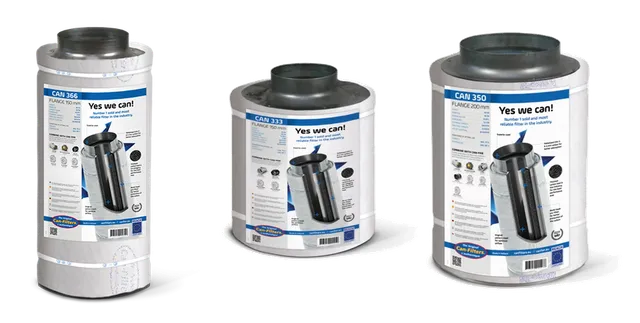 Product selection for Can Original carbon filters: Can Koolstoffilter 66cm, 700 m3; Can Koolstoffilter 33cm, 350 m3; Can Koolstoffilter 50cm, 700 m3