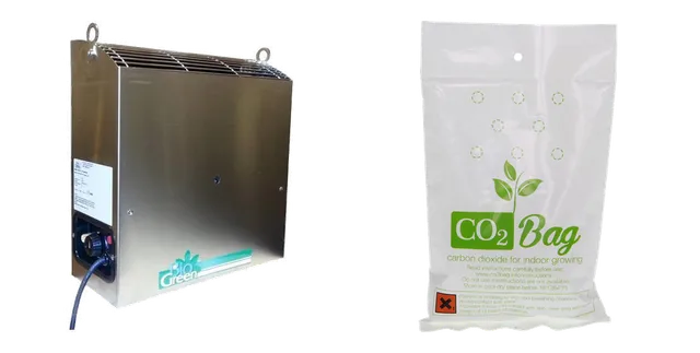Product selection for CO2 equipment: Biogreen | CO2 Kachel | 4kw | Aardgas; CO2 Bag Koolstofdioxide