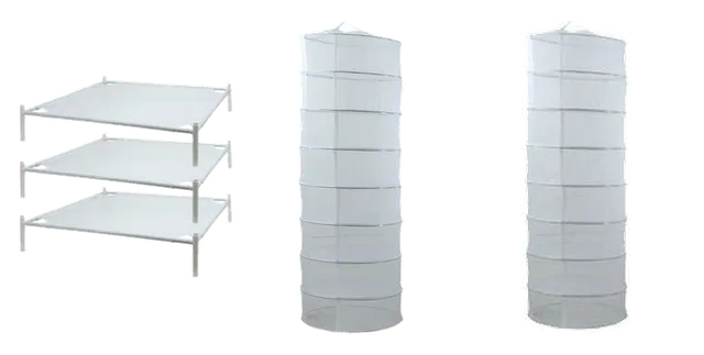 Product selection for Drying nets: Droogrek stapelbaar, 71x71cm; droognet hangend, rond 60cm (8 laags); droognet hangend, rond 80cm (8 laags)