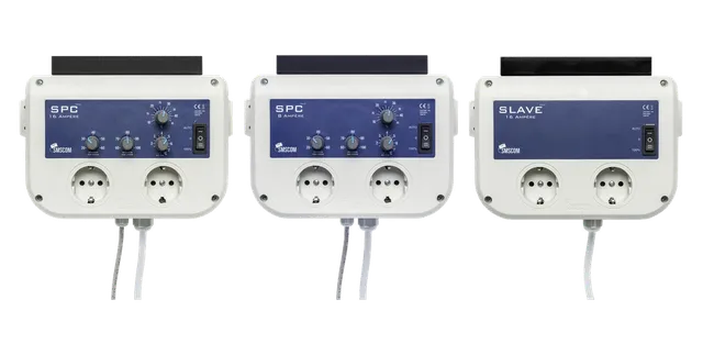 Product selection for SMSCOM: SMS COM, Klimaatregelaar SPC 16a MK2; SMS COM, Klimaatregelaar SPC 8a, MK2; SMS COM, SPC 16a SLAVE MK2