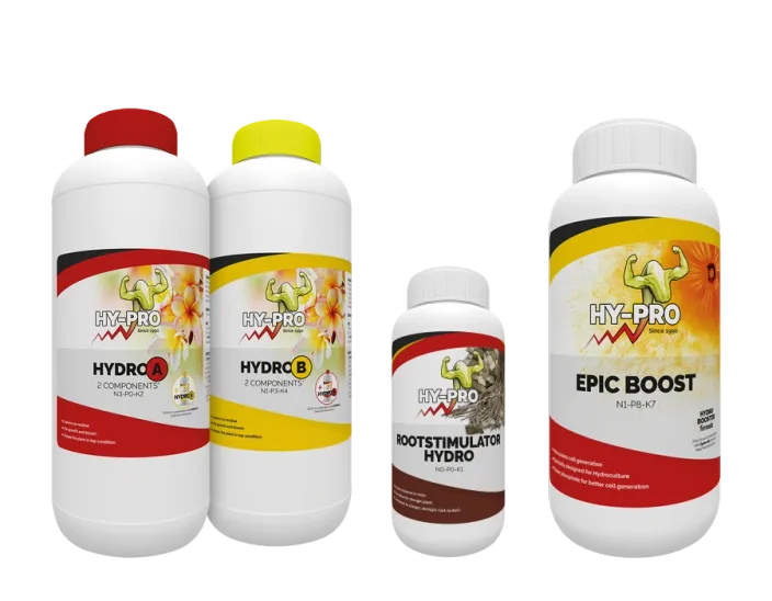 Hy-Pro Hydro A&B, Hydro Rootstimulator and Epic Boost
