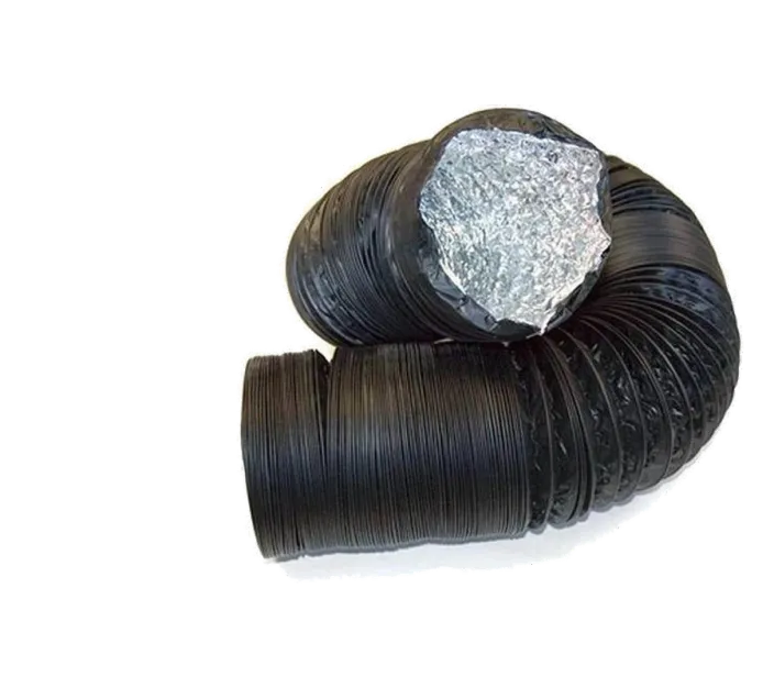 Black Combi Connect ducting with aluminium inner lining