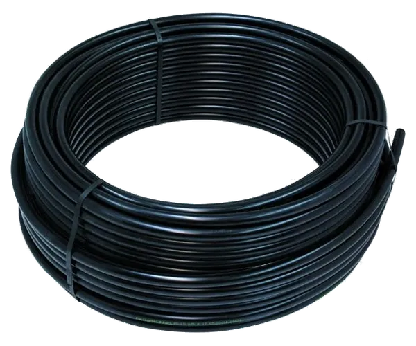 Coil of black 25 mm PE pipe